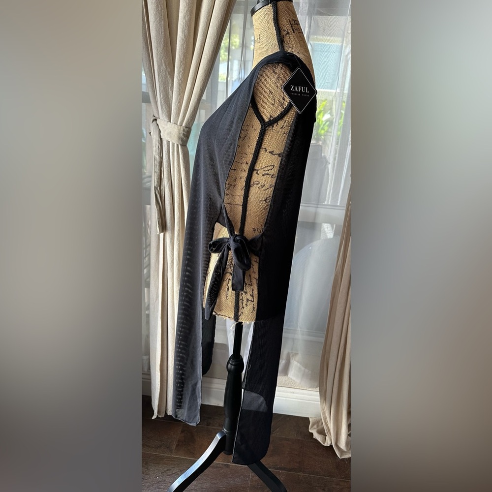 Zaful Sheer Breathable Tie Side Cover Up NWT - Picture 5 of 8
